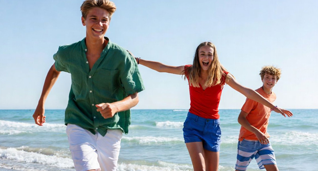 Jugendliche genießen Strand und Meer während einer LISA! Sprachreise nach Lignano und lernen Italienisch in sommerlicher Atmosphäre