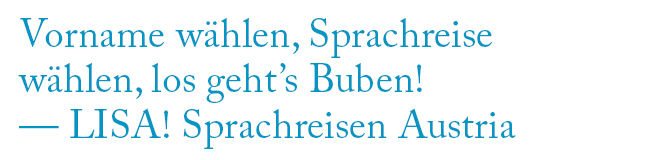 Vorname Buben Sprachreisen Austria